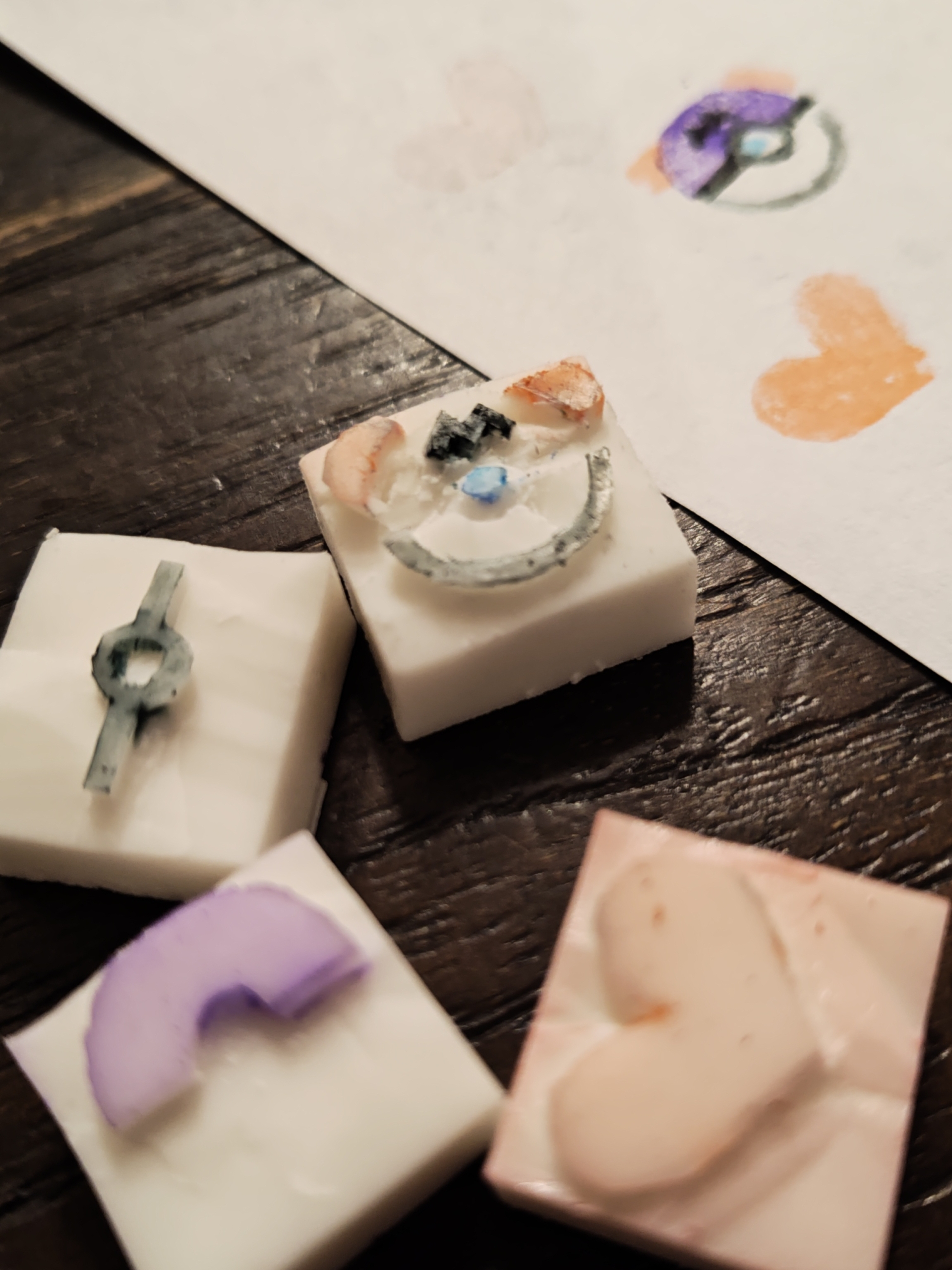 消しゴム抜け殻　アート キッズハンドメイド「消しゴムはんこ彫ってみよう！」【アプリ予約